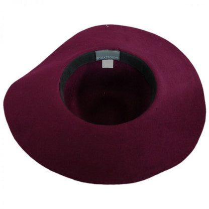 Scala | Boho Wool Felt Swinger Hat | 123472 | profile | BURGUNDY