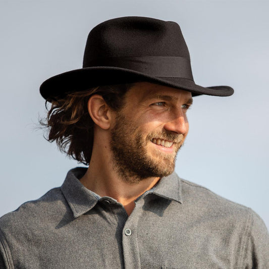 Jaxon Hats | Wholesale Ford Crushable Wool Felt Fedora Hat B2B Pre-Pack | B2B135004 | lsmone | BLACK