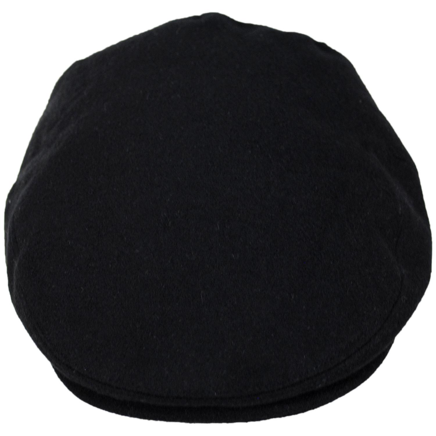 Jaxon Hats | Harlem Wool Blend Ivy Cap - Black | 167733 | front | BLACK