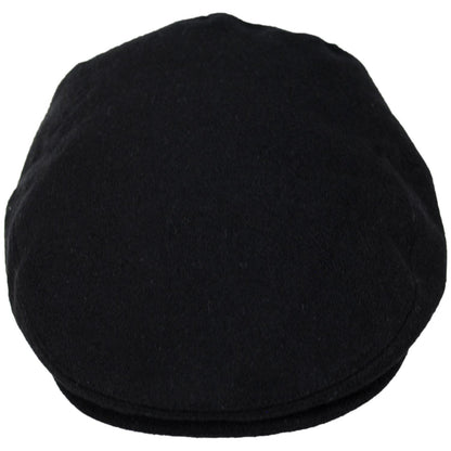 Jaxon Hats | Harlem Wool Blend Ivy Cap - Black | 167733 | front | BLACK