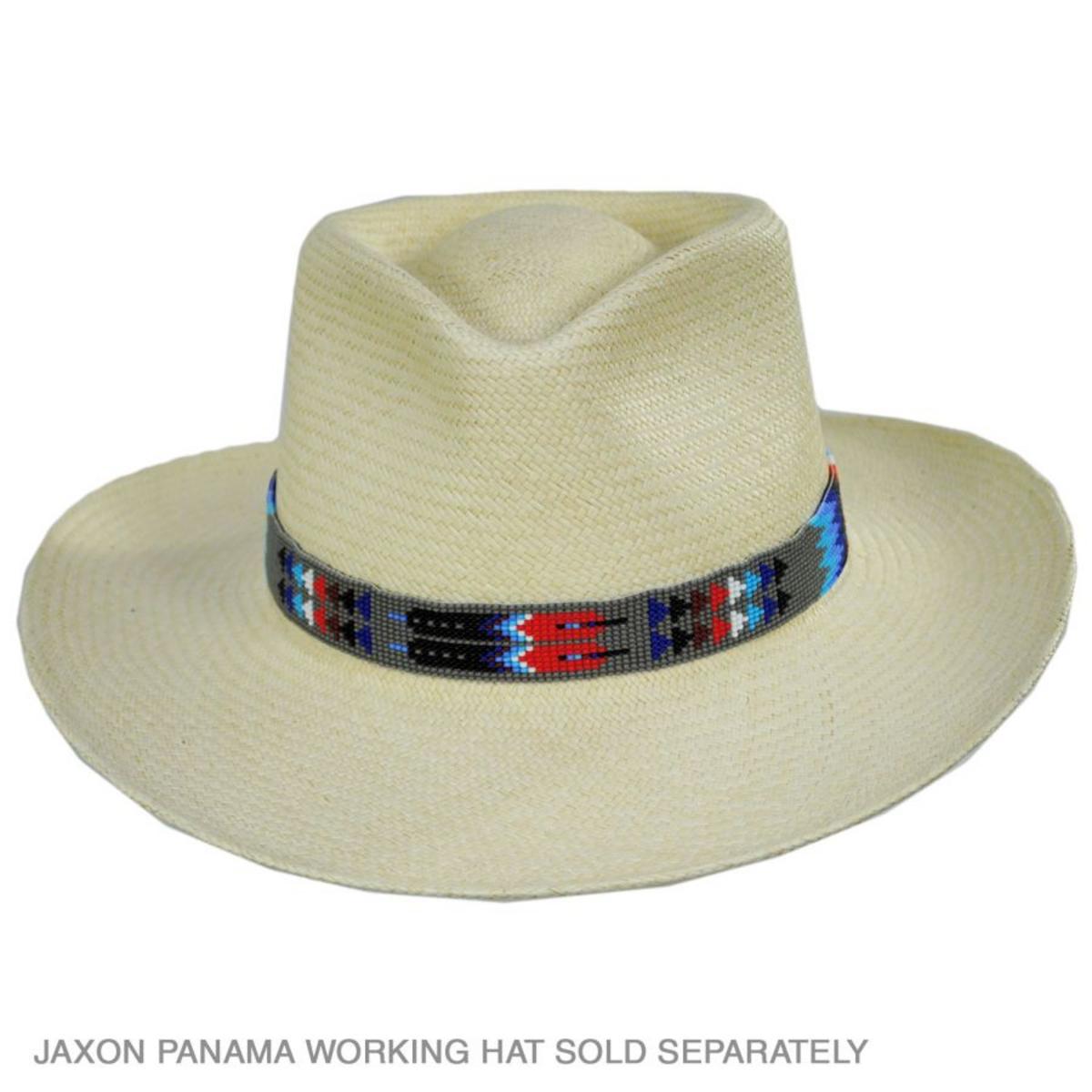 Feather + Arrow Beaded Hat Band