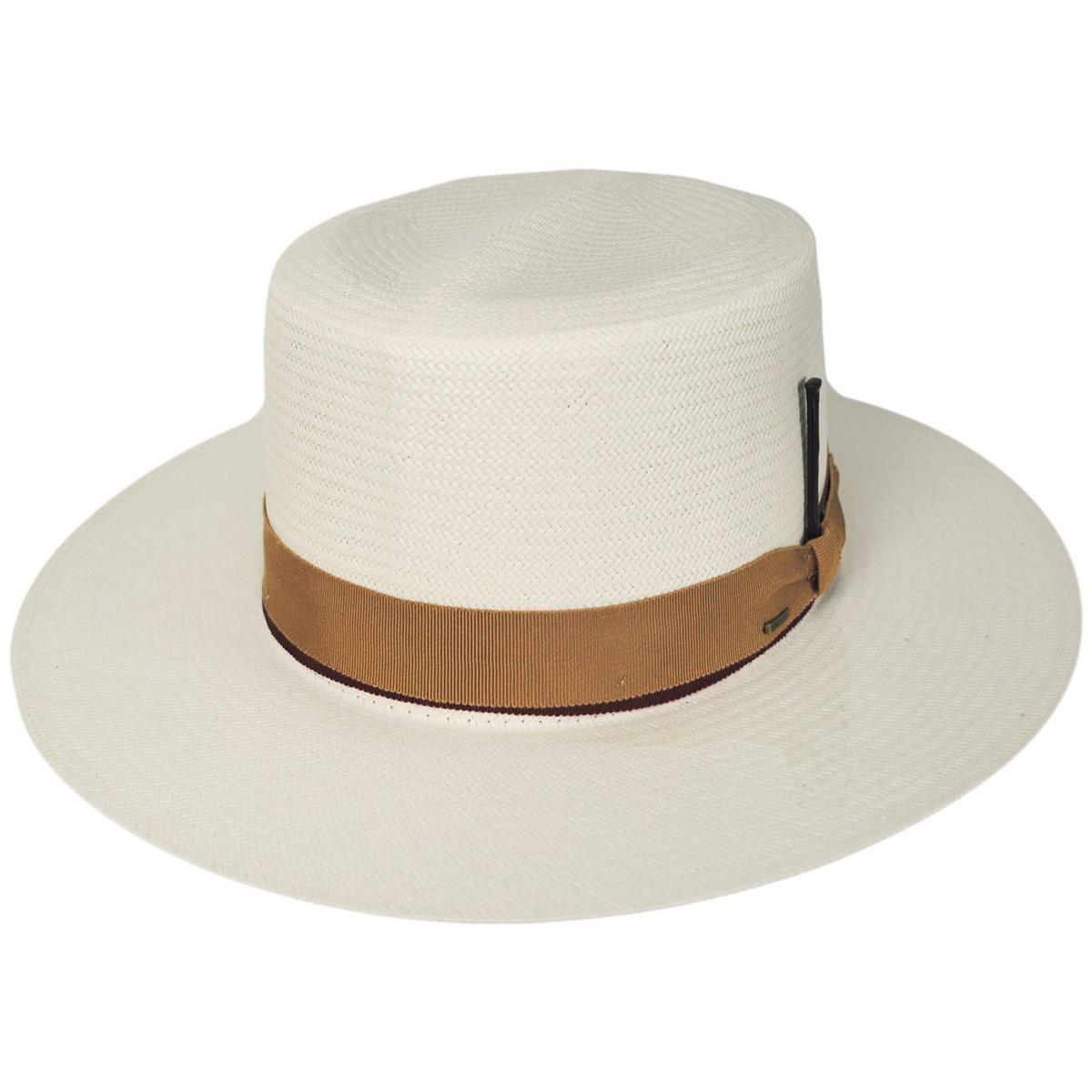 Bailey 1922 | Newhall Shantung LiteStraw Boater Hat | 127897 | lead | NATURAL