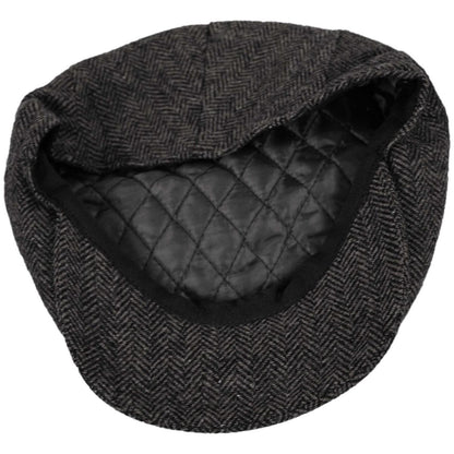 Jaxon Hats | Square Bill Herringbone Wool Ivy Cap | 167755 | under | CHARCOAL