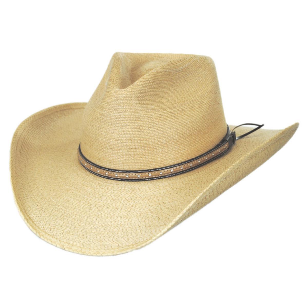 Stetson | Stetson Sawmill Palm Leaf Straw Western Hat | 126969 | lead | TOASTED