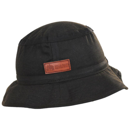 Hills Hats of New Zealand | The Storm Waxed Cotton Bucket Hat | 401703 | profile | BROWN