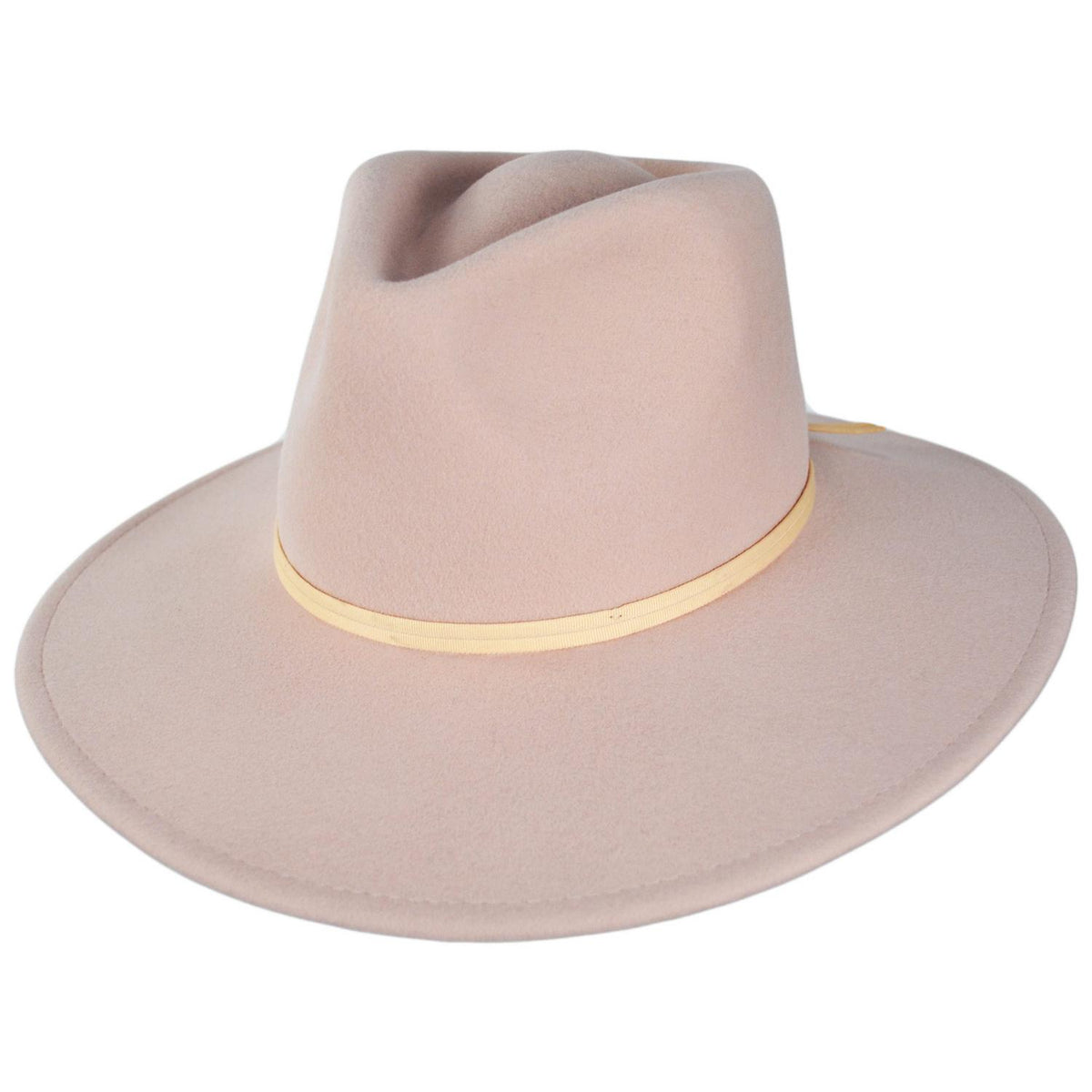 BRIXTON HATS | Juniper Packable Wool Felt Fedora Hat | 123935 | lead | BLUSH