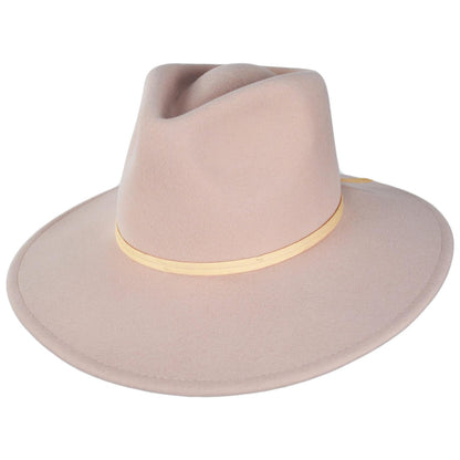 BRIXTON HATS | Juniper Packable Wool Felt Fedora Hat | 123935 | lead | BLUSH