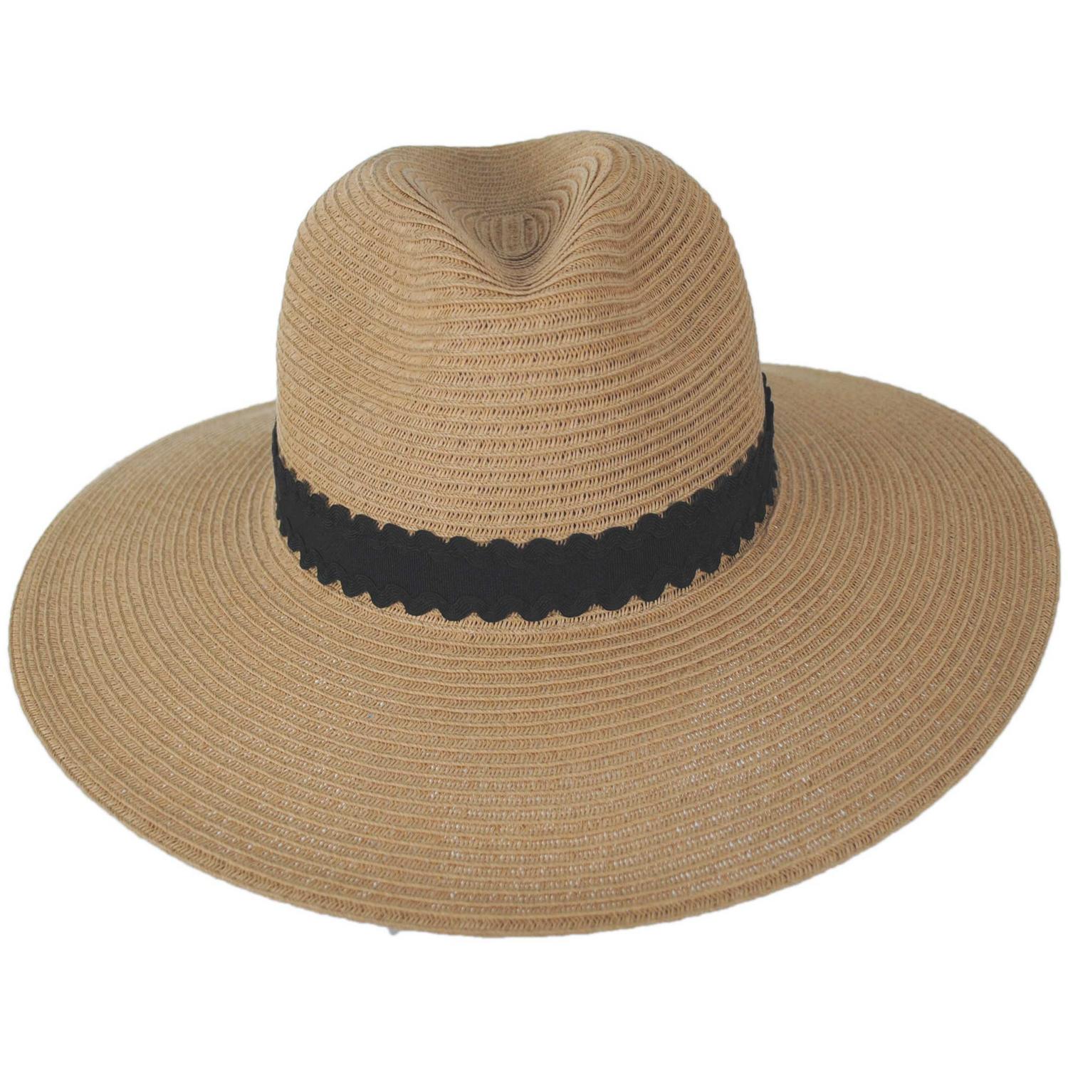 Physician Endorsed | Avery Toyo Straw Fedora Hat | 102646 | front | TOAST/BLACK