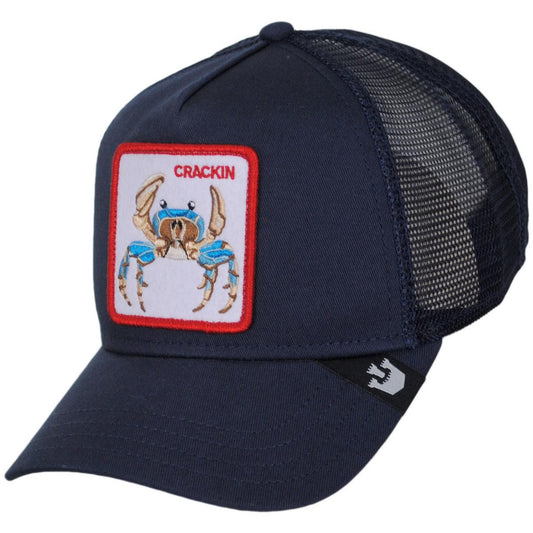 Goorin Bros | Crab Crackin Mesh Trucker Snapback Baseball Cap | 200653NVY | lead | NAVY