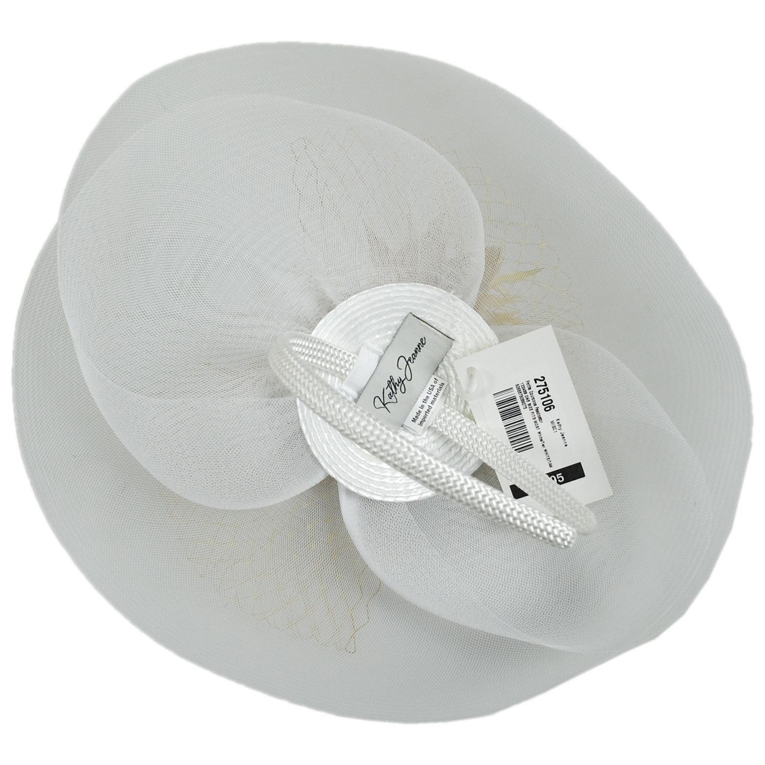Kathy Jeanne | Petite Couronne Fascinator | 122458 | under | WHITE/TAN