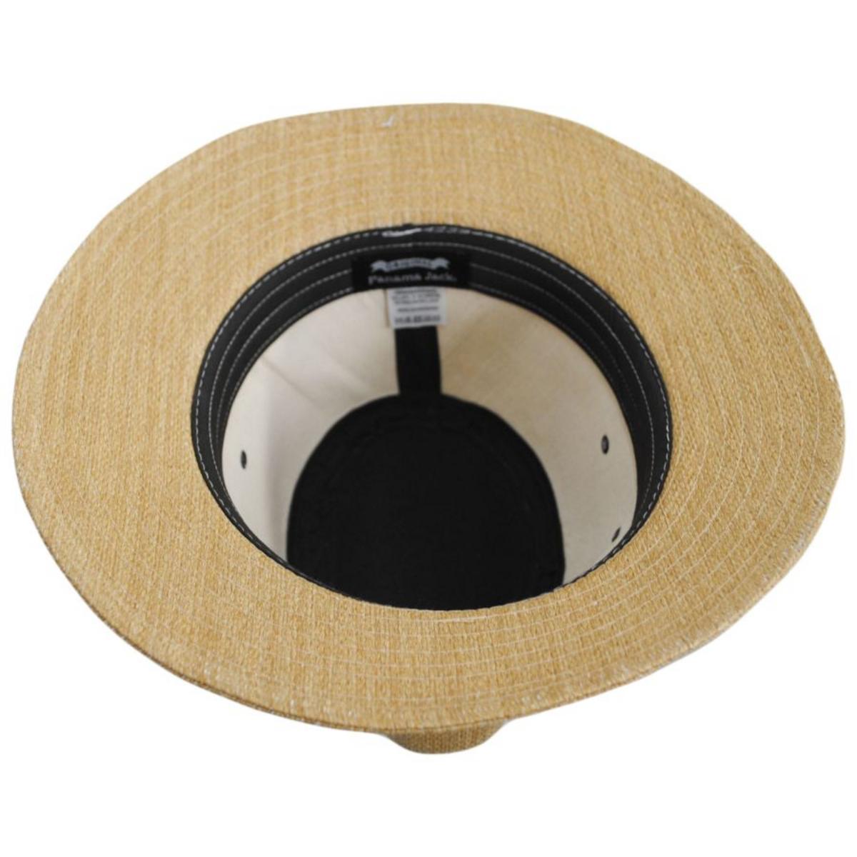 Panama Jack | Seadragon Toyo Straw Safari Fedora Hat | 126079 | under | TEA