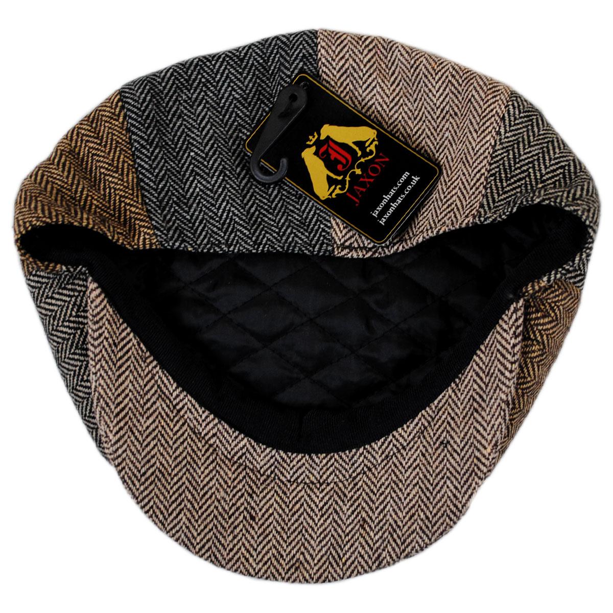Jaxon Hats | Wholesale Herringbone Patchwork Wool Blend Newsboy Cap B2B Pre-Pack | B2B167779 | under | MULTI