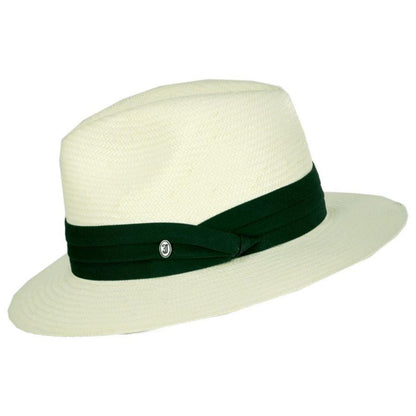 Jaxon Hats | Toyo Straw Safari Fedora Hat - Green Band | 129904 | profile | IVORY