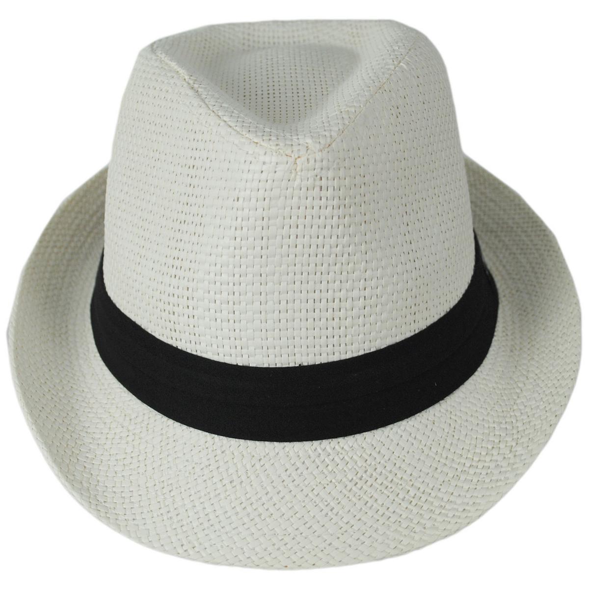Panama Jack | Chinook Toyo Straw Fedora Hat | 126396 | front | IVORY