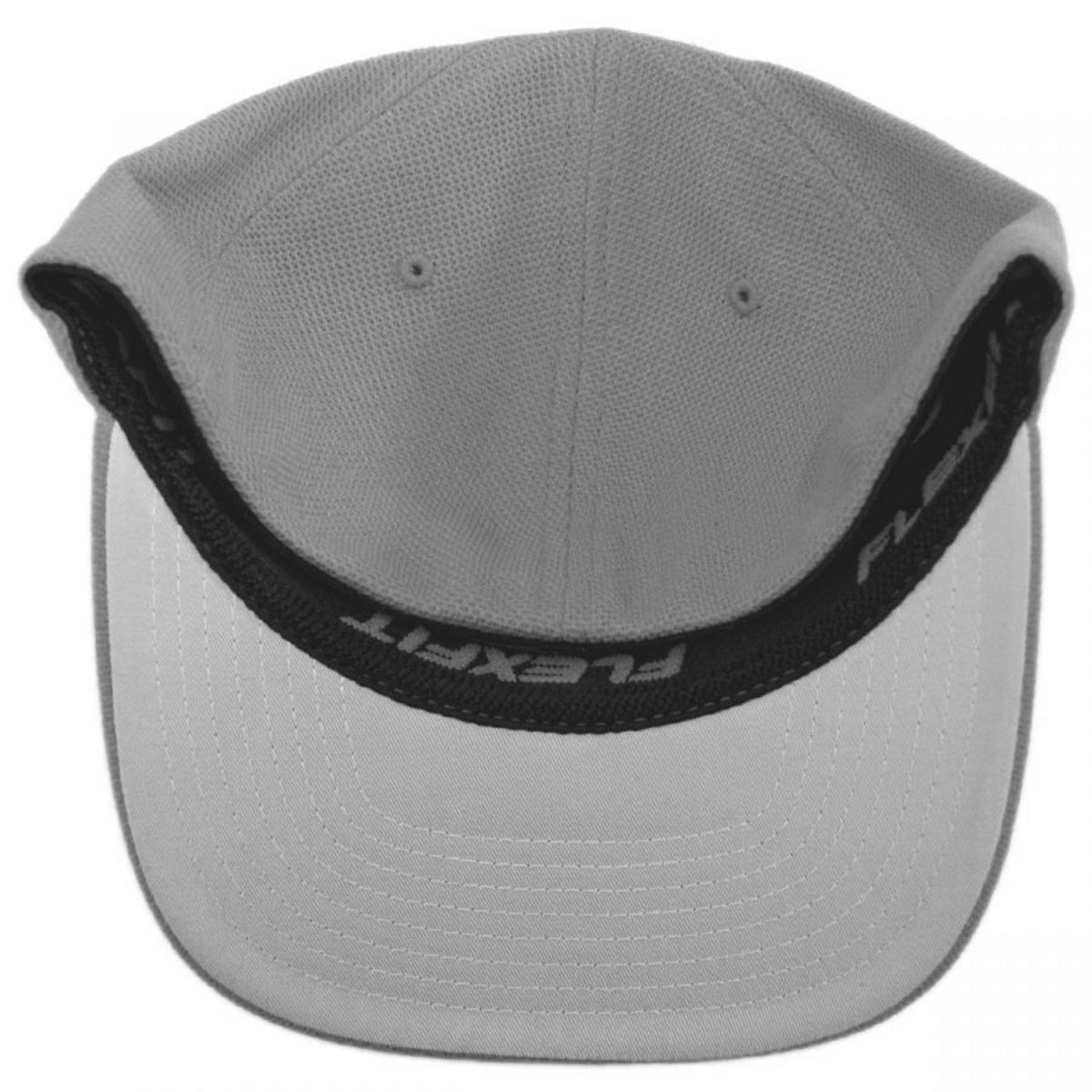 Flexfit | Cool and Dry Pique Mesh Flexfit Fitted Baseball Cap | 221514 | under | SILVER