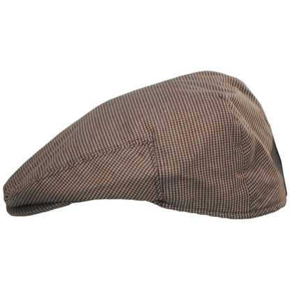 Baskerville Hat Company | Talbot Cotton Micro Houndstooth Ivy Cap | 167676 | profile | CHESTNUT