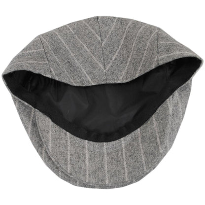 Baskerville Hat Company | Wholesale Regency Wool Pinstripe Ivy Cap B2B Pre-Pack | B2B167669 | under | SILVER