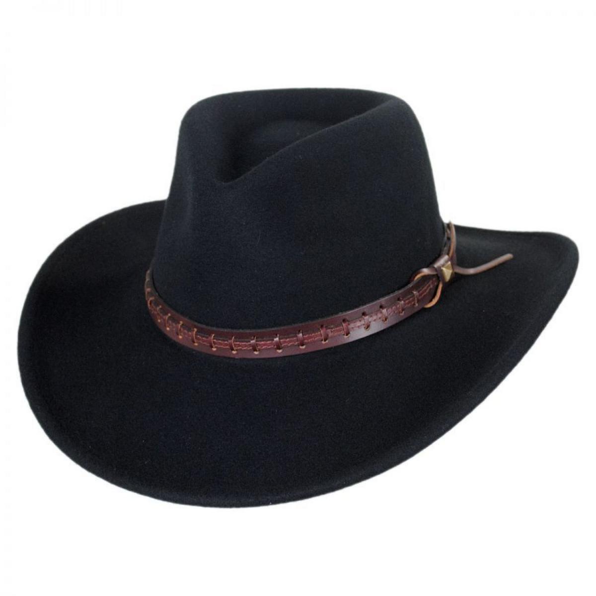 Bailey Western | Firehole Crushable Wool LiteFelt Western Hat | 130141 | lead | BLACK