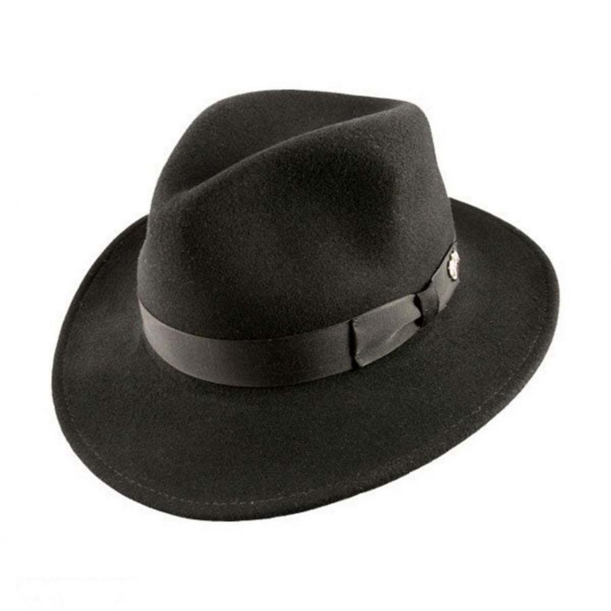 Bailey 1922 | Curtis Wool LiteFelt Safari Fedora Hat | 130019 | lead | BLACK
