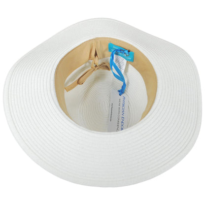 Physician Endorsed | Sicily Toyo Straw Fedora Hat | 102650 | under | WHITE/GREY