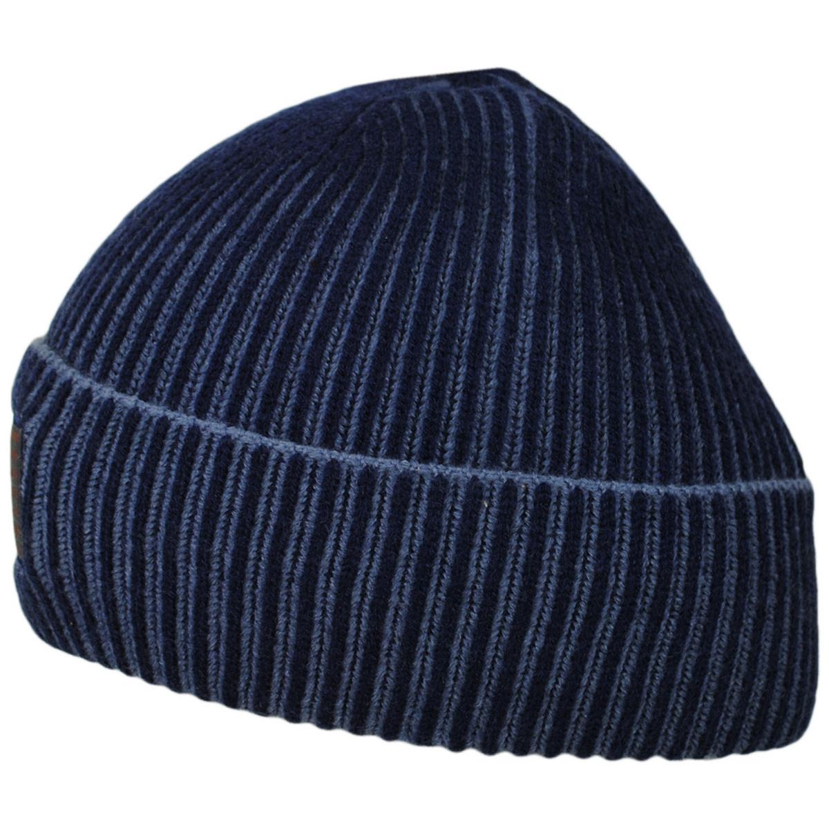 Dorfman Pacific | Constitution Acrylic Knit Beanie Hat | 500043 | profile | DENIM BLUE