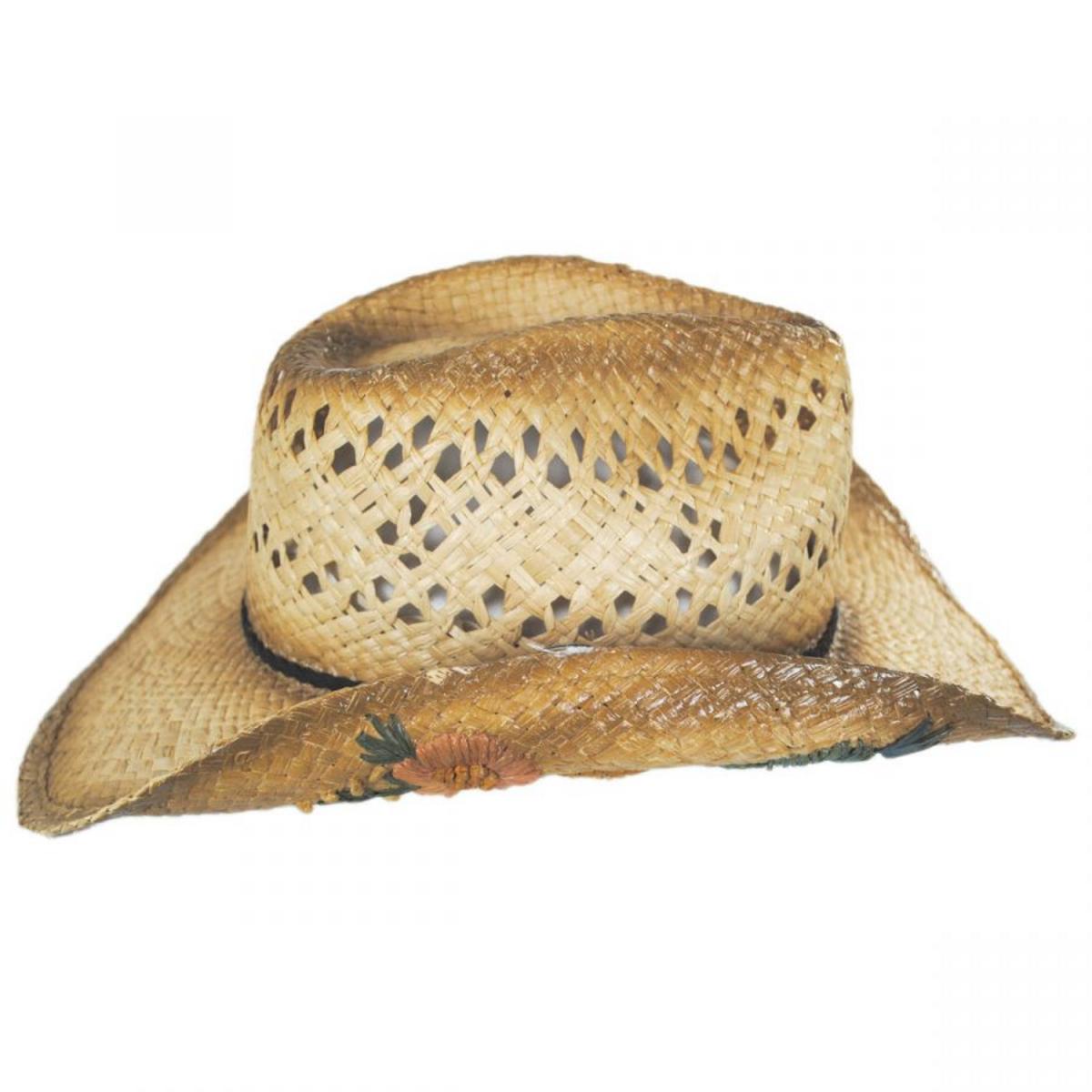 San Minato Raffia Straw Western Hat