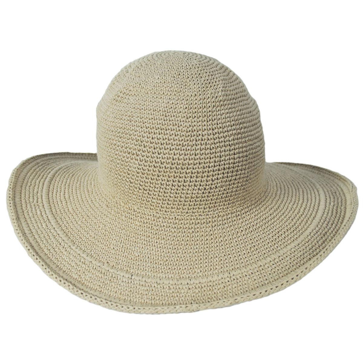 San Diego Hat Company | Bali Cotton Crochet Sun Hat  | 108934 | front | TAN