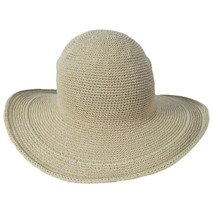 San Diego Hat Company | Bali Cotton Crochet Sun Hat  | 108934 | front | TAN