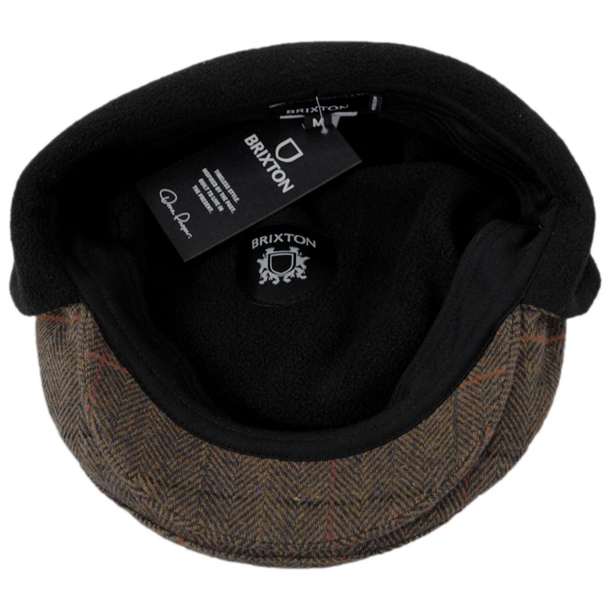 BRIXTON HATS | Hooligan Wool Blend Earflap Ivy Cap | 161576 | under | BRONZE/BLACK/RED