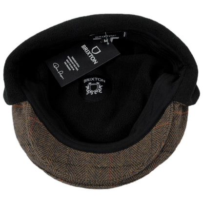 BRIXTON HATS | Hooligan Wool Blend Earflap Ivy Cap | 161576 | under | BRONZE/BLACK/RED