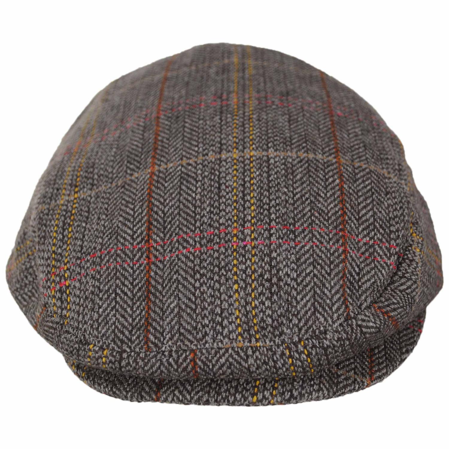 Jaxon Hats | Baby Tweed Wool Blend Ivy Cap | 512112 | front | BROWN/GREY