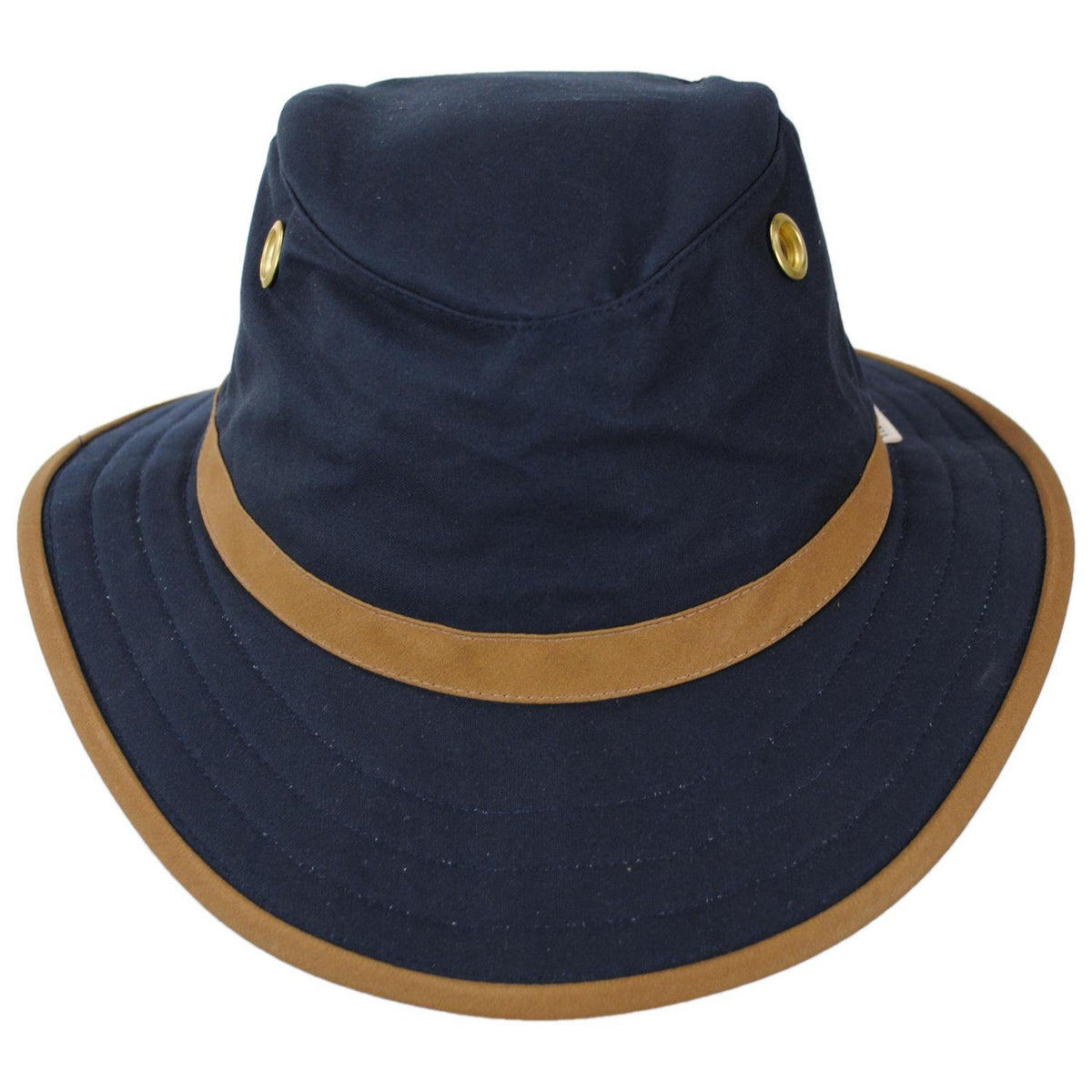 Tilley Endurables | TWC7 Wax Cotton Hat | 400809 | front | NAVY/BRITISH TAN
