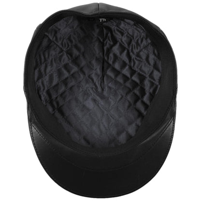 Stefeno Hats | Lambskin Luxe Ascot Cap | 171503 | under | BLACK