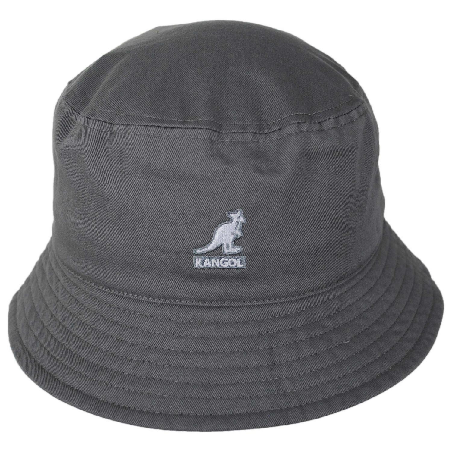 Kangol | Washed Cotton Bucket Hat - Spring Collection | 185701SS | front | GREY