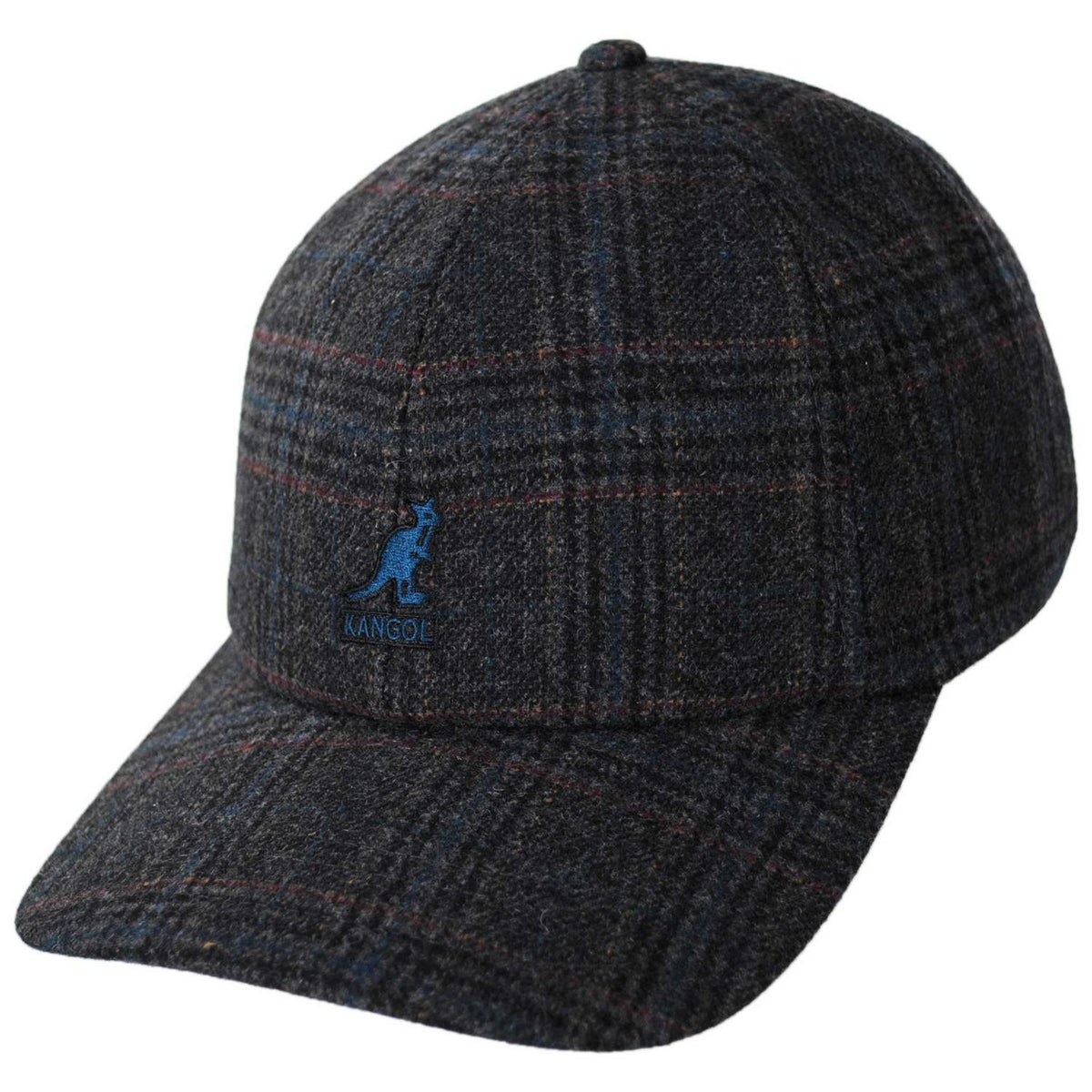 Kangol | Plaid Earflaps Strapback Baseball Cap | 201196 | lead | BLACK MULTI