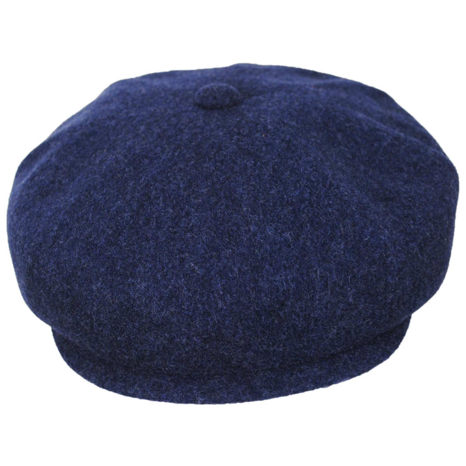 Kangol | Hawker Wool Newsboy Cap | 160943 | front | NAVY MARL