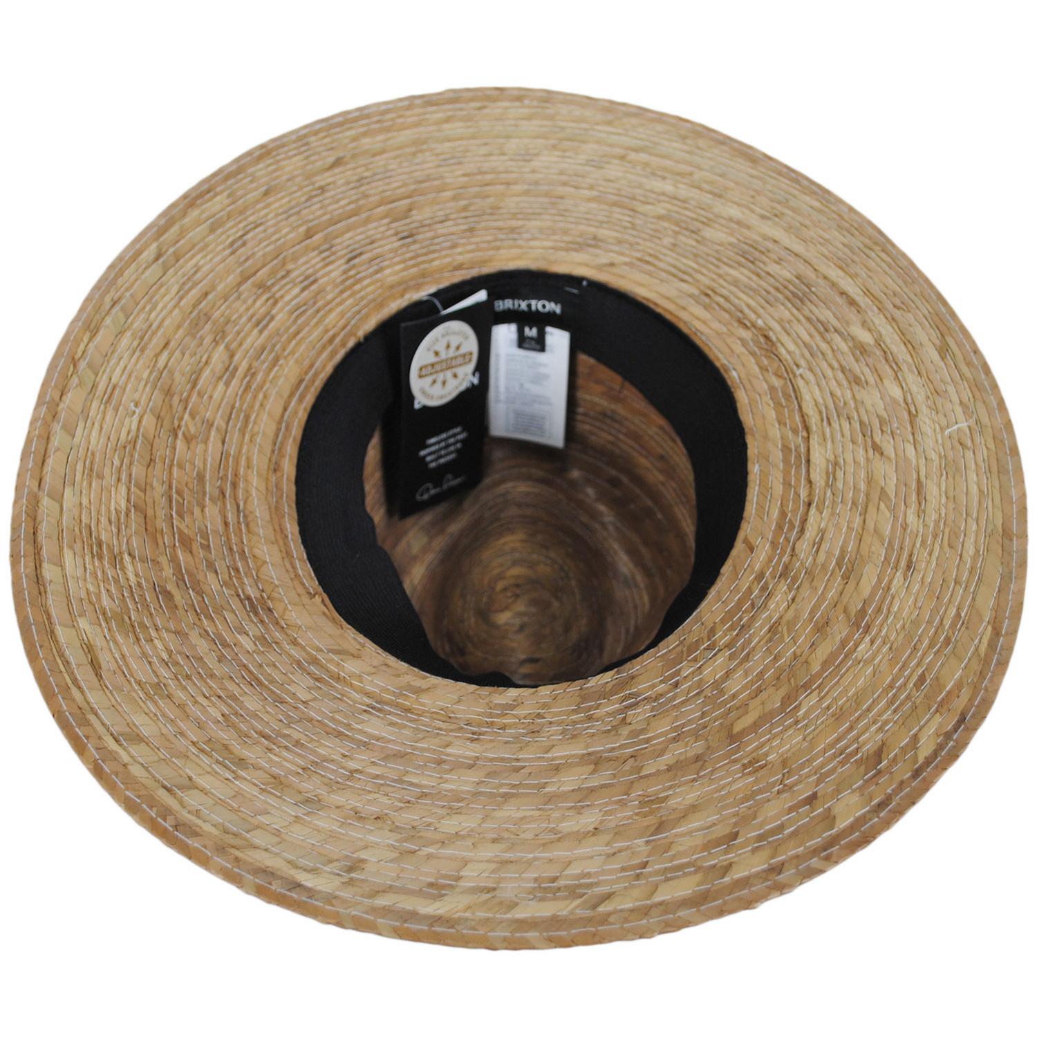 BRIXTON HATS | Blake Palm Straw Fedora Hat - Toasted Palm | 128366TP | under | TOASTED PALM