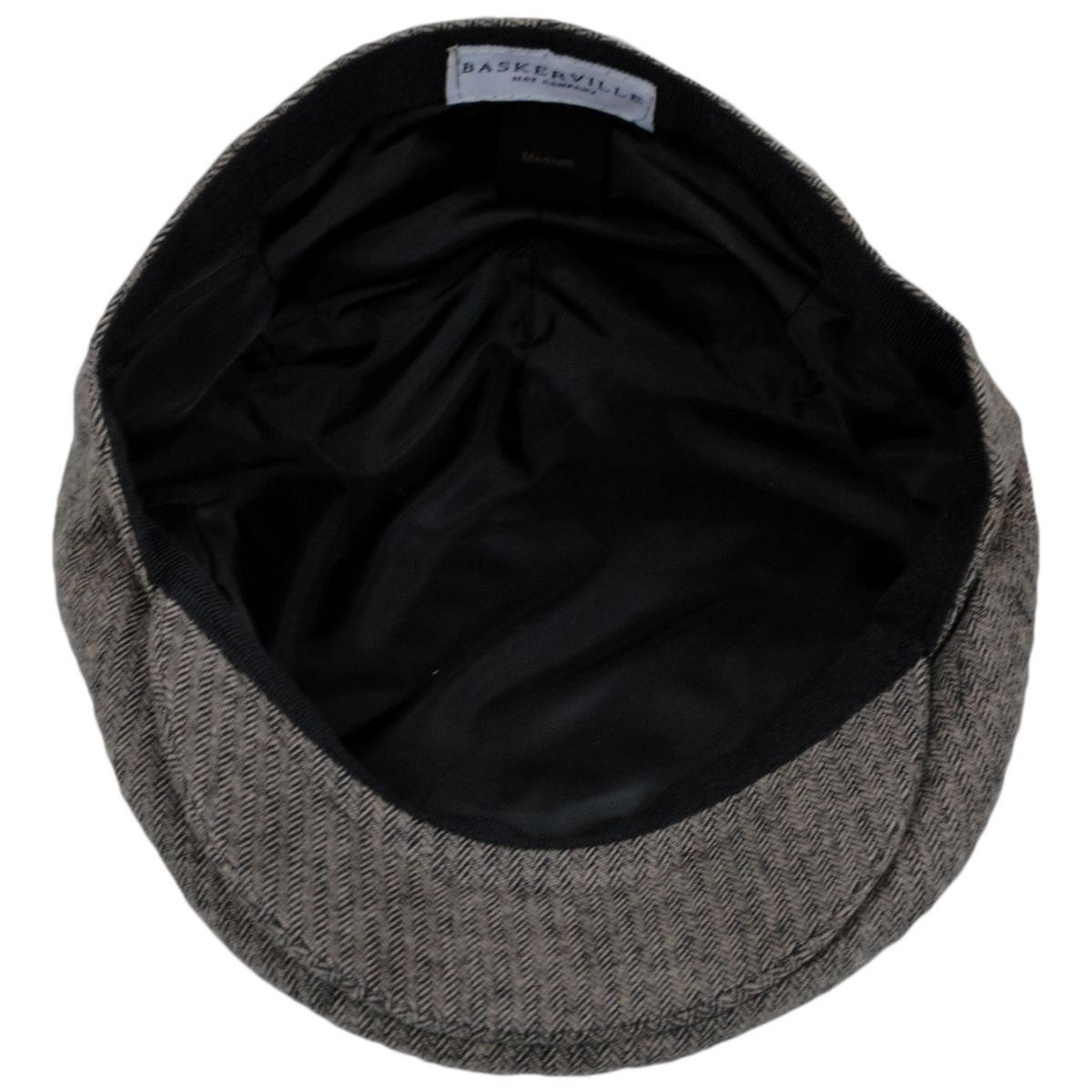 Baskerville Hat Company | Wholesale Swansea Cotton Herringbone Ivy Cap B2B Pre-Pack | B2B167677 | under | BLACK/GREY