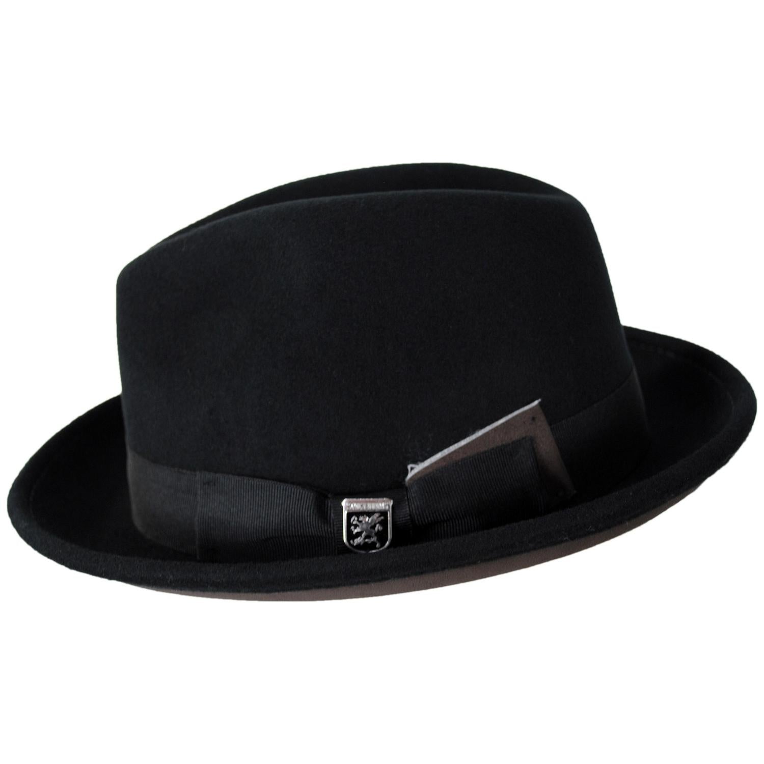 Stacy Adams | Bracco Wool Felt Fedora Hat | 130428 | profile | BLACK/BROWN