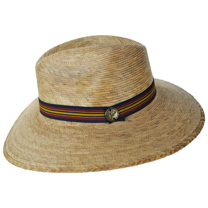 Tula Hats | Striped Band Explorer Palm Straw Fedora Hat | 128296 | profile | TEA