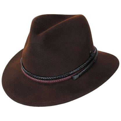 Bailey 1922 | Nelles Wool LiteFelt Fedora Hat | 130348 | lead | JAVA BEAN