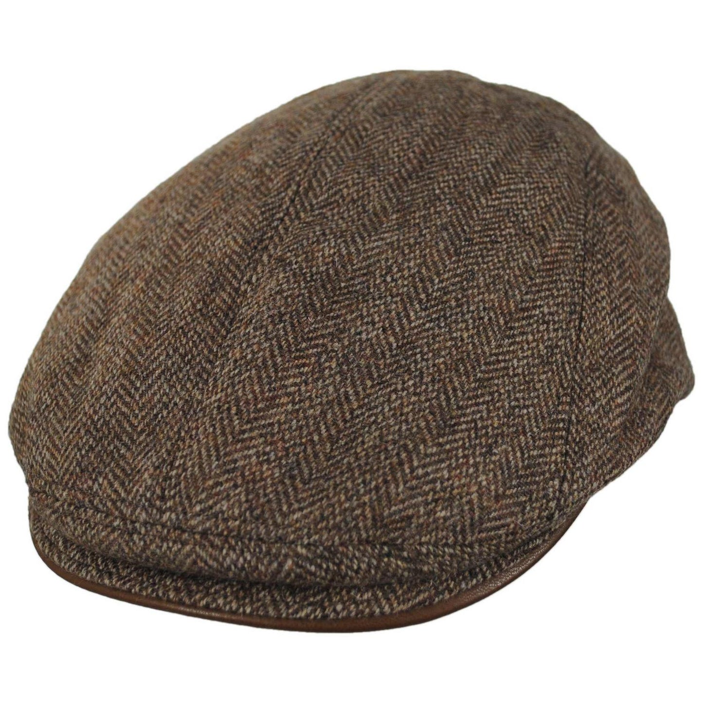 Scala | Dillon Wool Blend Herringbone Ivy Cap | 160164 | lead | BROWN