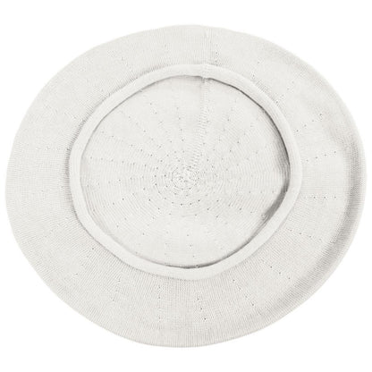 sur la tete | Cotton Beret - 11.5 inch Diameter | 151101 | under | WHITE