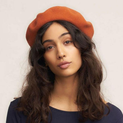 Heritage par Laulhere | Authentique Classic Wool Beret | 151058 | under | ORANGE