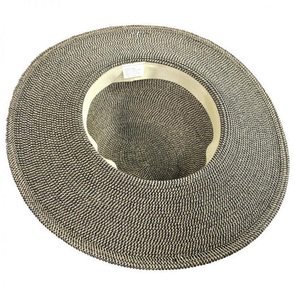 Tweed Toyo Straw Blend Floppy Sun Hat