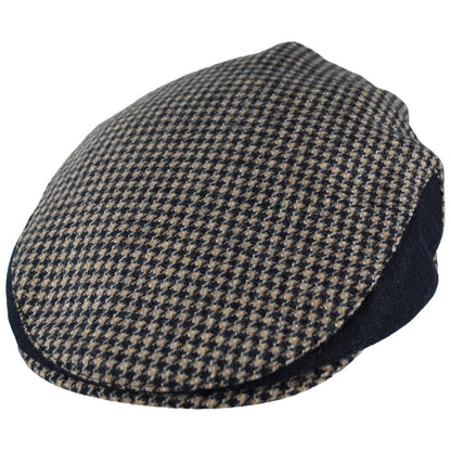 BRIXTON HATS | Hooligan Wool Houndstooth Ivy Cap | 161582 | lead | NAVY/SAND HOUNDSTOOTH