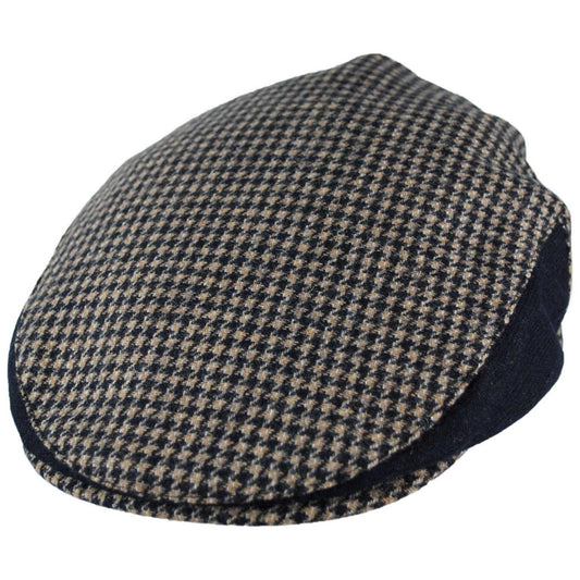 BRIXTON HATS | Hooligan Wool Houndstooth Ivy Cap | 161582 | lead | NAVY/SAND HOUNDSTOOTH