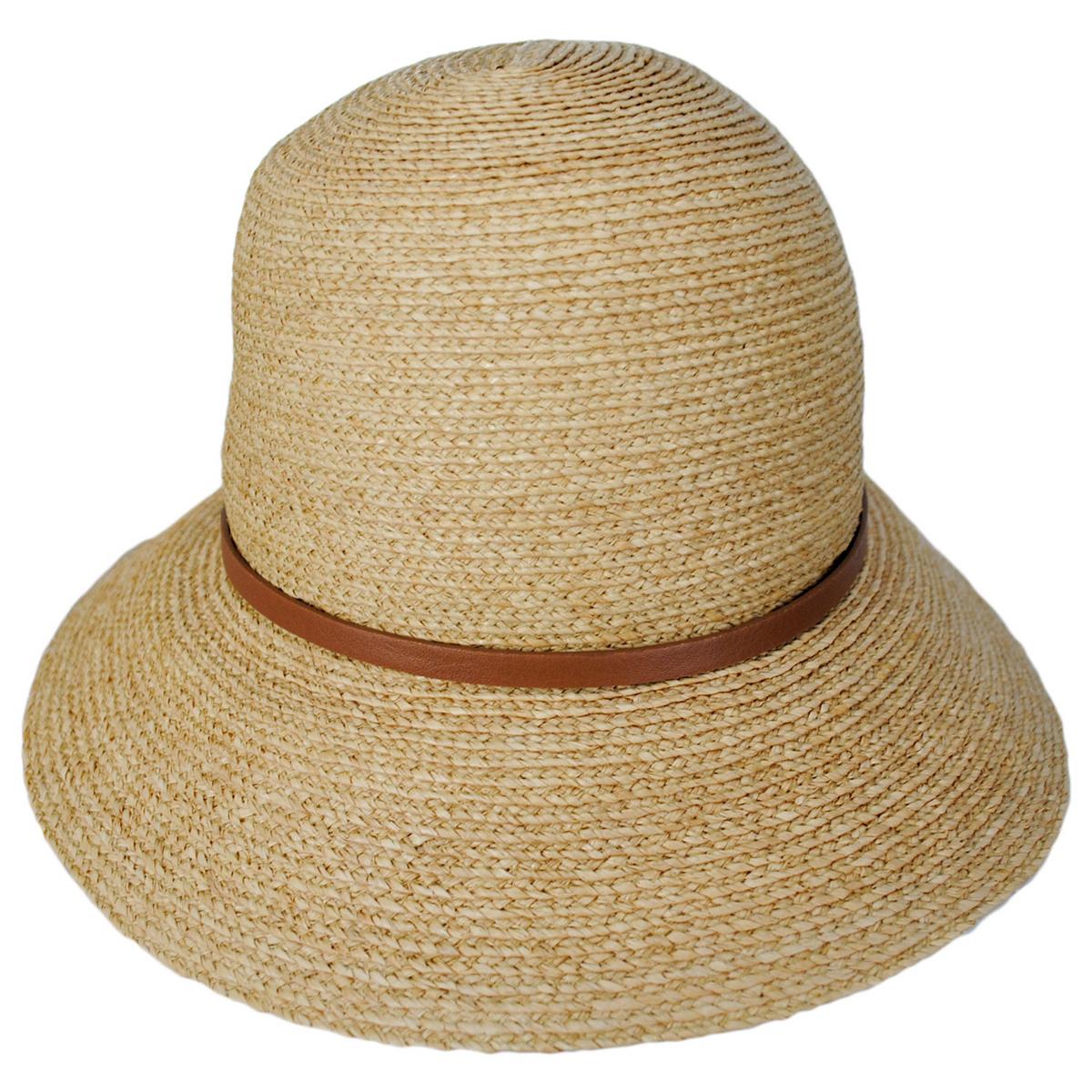 Helen Kaminski | Besa Rollable Raffia Straw Cloche Hat | 120817 | front | NATURAL/TAN