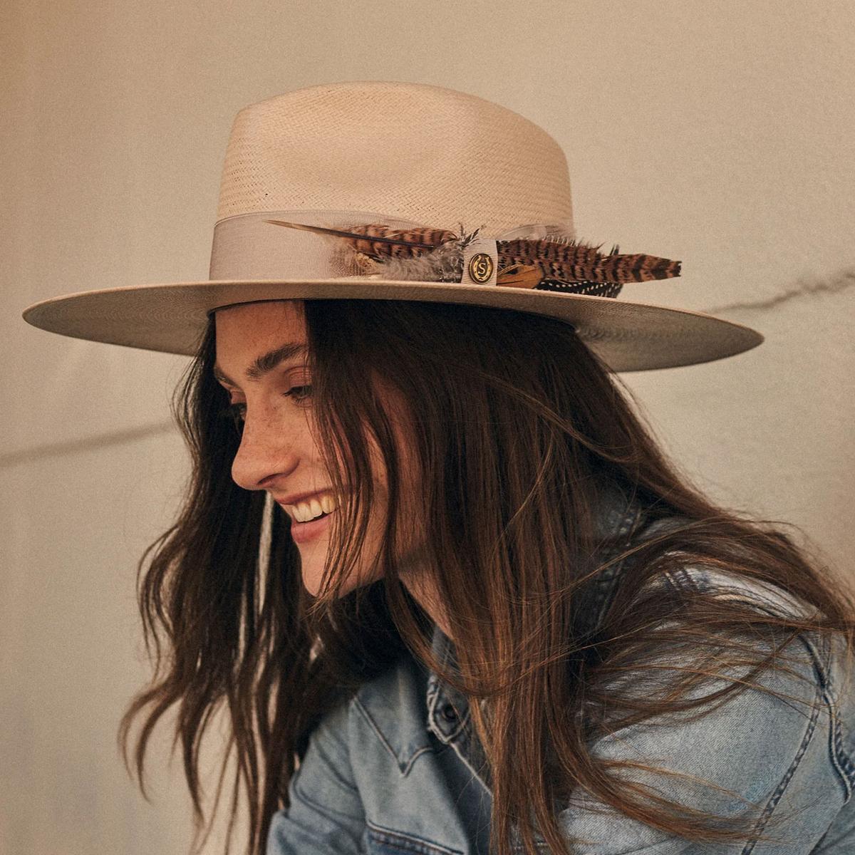 Stetson | Atacama Shantung Straw Fedora Hat | 127043 | lsfone | SILVERBELLY
