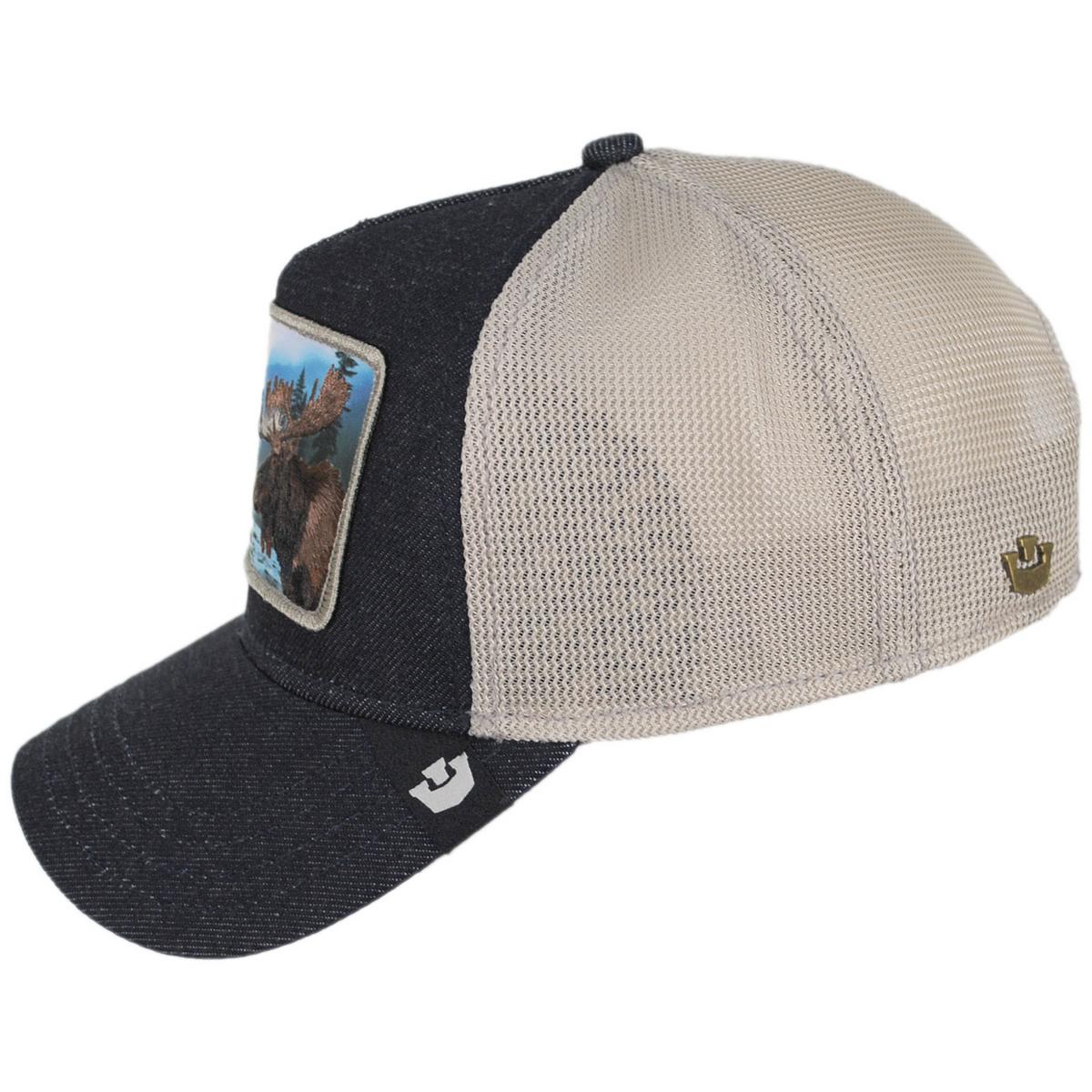 Goorin Bros | Staycation Denim Mesh Trucker Snapback Baseball Cap | 200745 | profile | GRAY DENIM